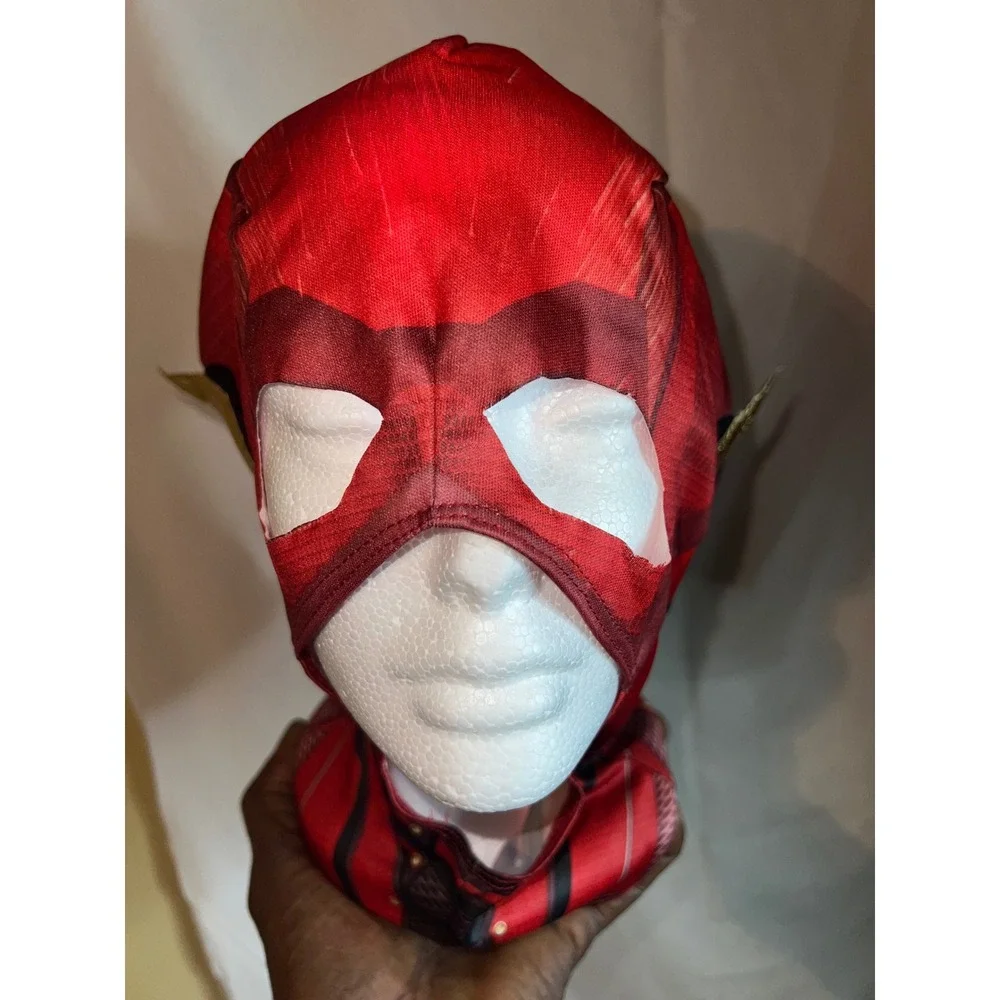 Justice League The Flash Superhero Costume Kids Red Jumpsuit‎ with Mask